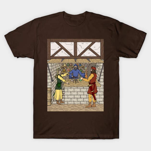 Apothecary Shop T-Shirt by AzureLionProductions